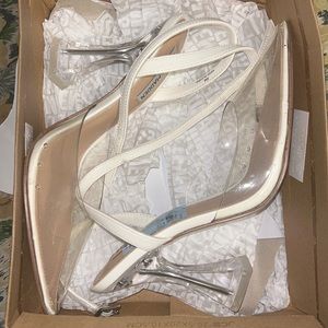 Zelie Clear Steve Madden Women's Vinyl Two-Piece Pumps